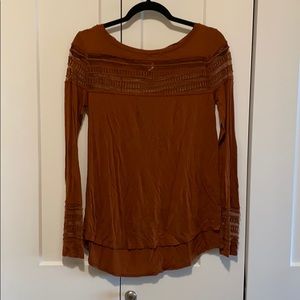 Burnt orange long sleeve shirt